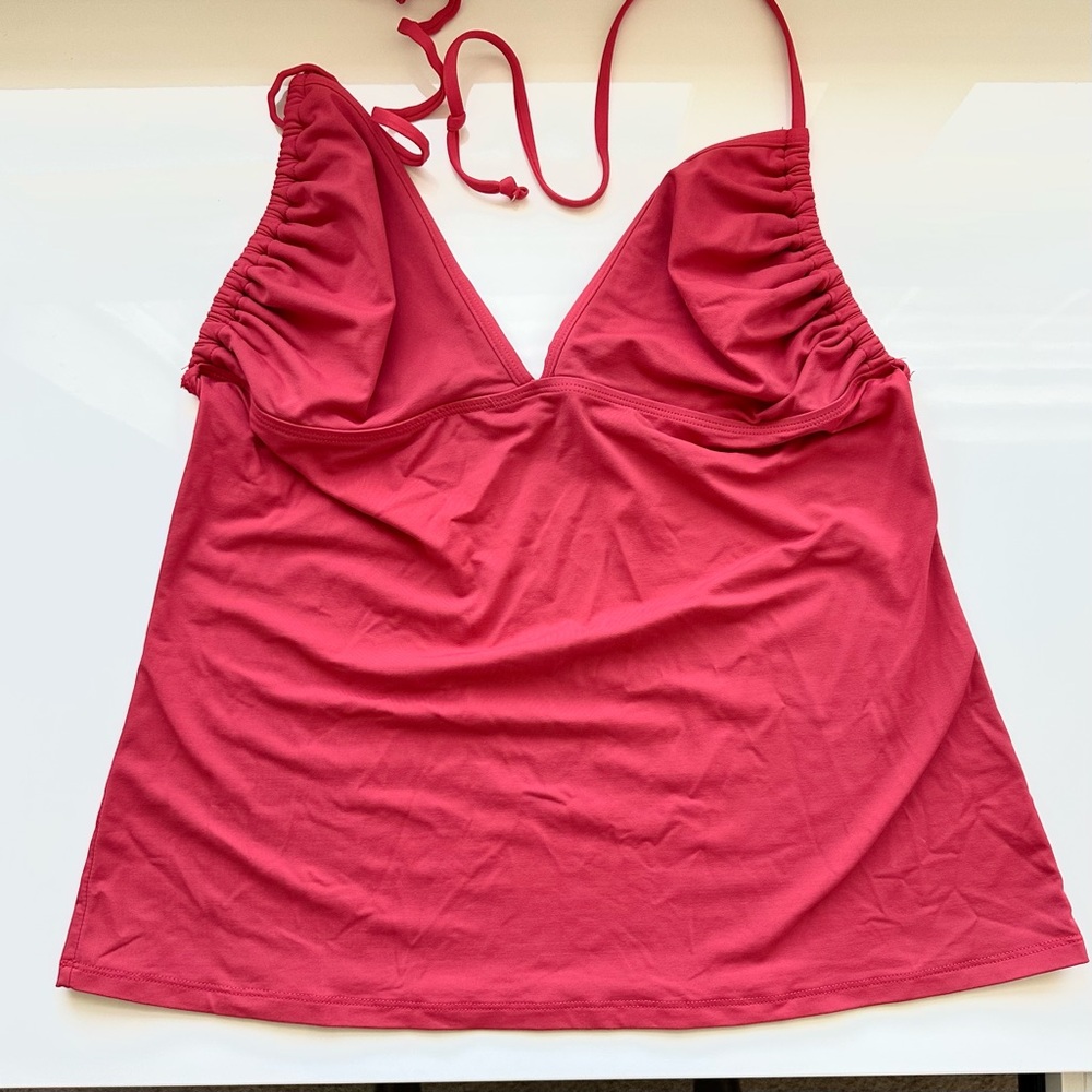 LOFT Red halter swim top